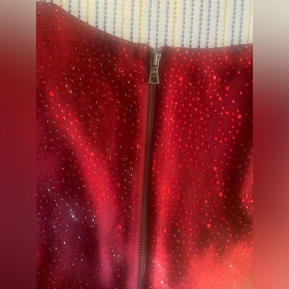 Alice + Olivia  jumpsuit Womens Size 6 Red Wine Sleeveless Pants Straight - Picture 14 of 16